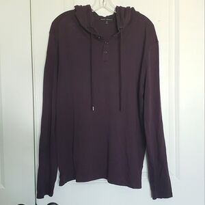 Robert Barakett Georgia Long Sleeve Hoodie Henley Purple XL